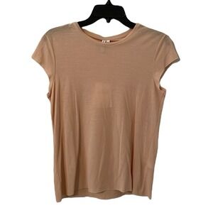 & Other Stories Women's Peach Orange Short Sleeve Stockholm Top‎ Size 8